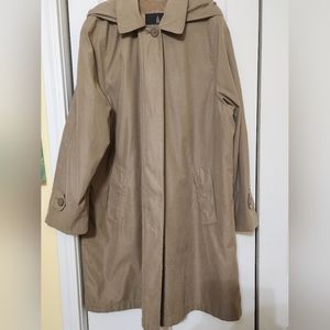 London Fog Womens Hooded Trench Coat